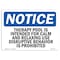 Signmission Safety Sign, OSHA Notice, 7" Height, Therapy Pool Is Intended For Calm And Relaxing Sign, Landscape OS-NS-D-710-L-18575 - alternate 1